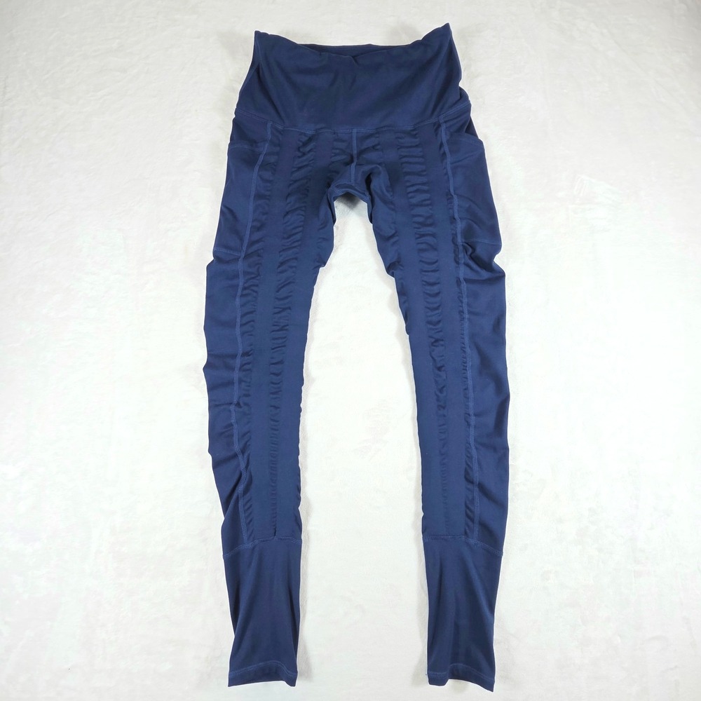 Sweetflexx Leggings Womens 6 Blue High Rise Compression Pocket Yoga Gym Workout